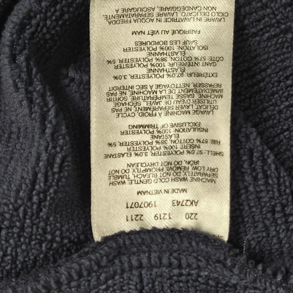 Columbia Womens Piney Ridge Hybrid Full Zip Quilted Jacket Navy Blue Medium